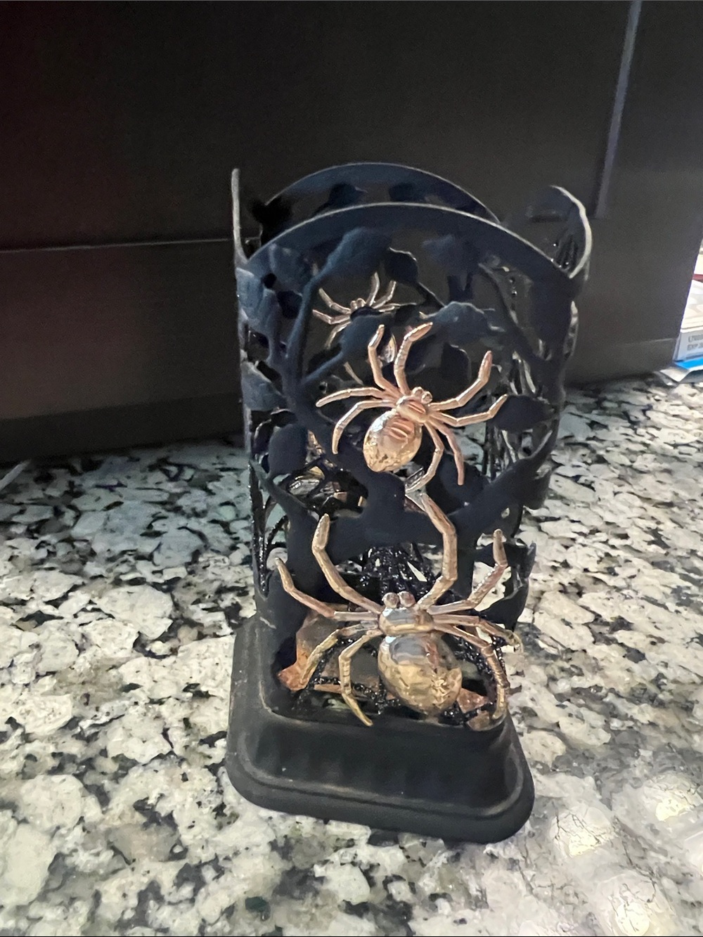 Bath & Body Works Black and Gold Spider Soap Holder